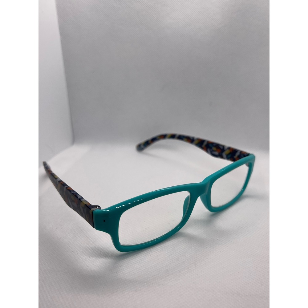 Reading Glasses Turquoise Blue Floral‎ Lightweight Readers +2.00